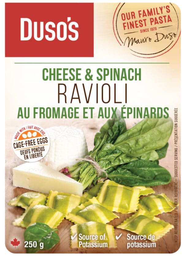 Duso's Cheese & Spinach Ravioli