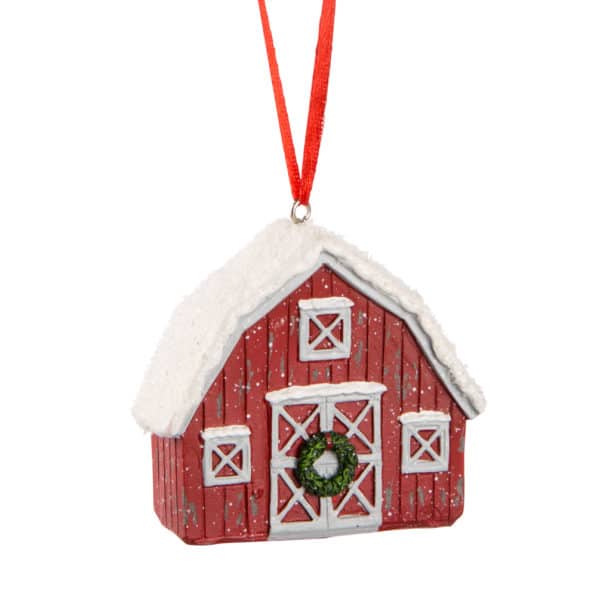 Snowy Barn Ornament