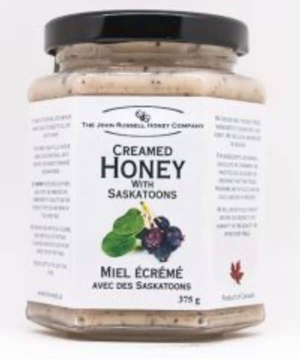 John Russell Honey Company Creamed Honey with Saskatoons