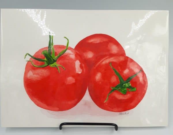 Sharon Clark Watercolour Painting of Tomatoes