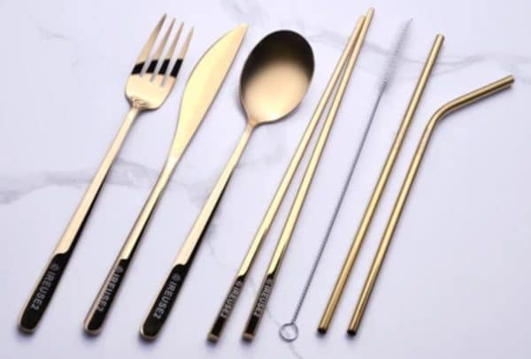 IReuse2 Adult Gorgeous Gold Cutlery Set