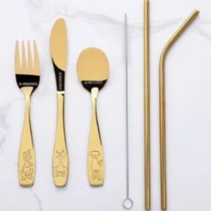 IReuse2 Kids Gifted Gold Cutlery Set