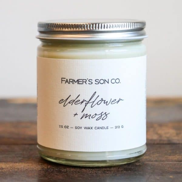 Farmer's Son Co. Elderflower and Moss Candle