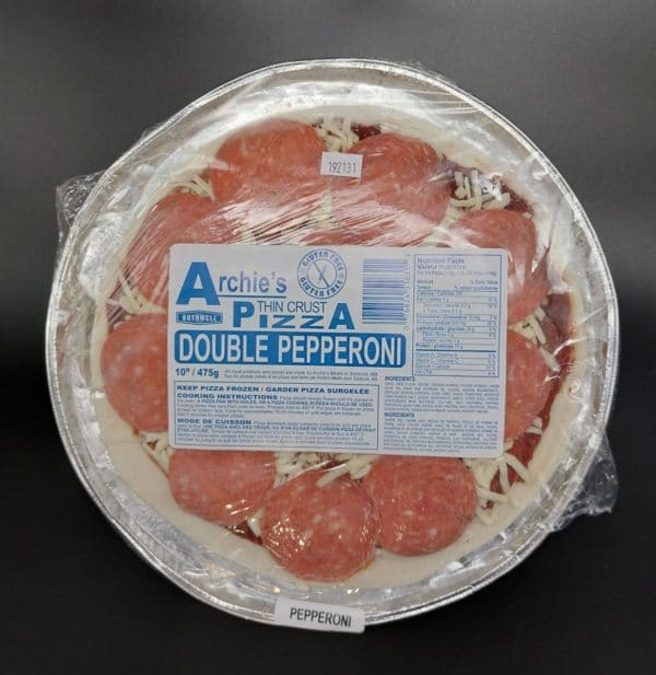 Archie's Gluten Free Double Pepperoni Pizza