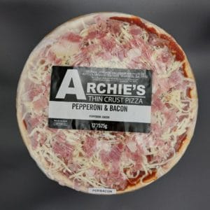 Archie's Pepperoni and Bacon Pizza