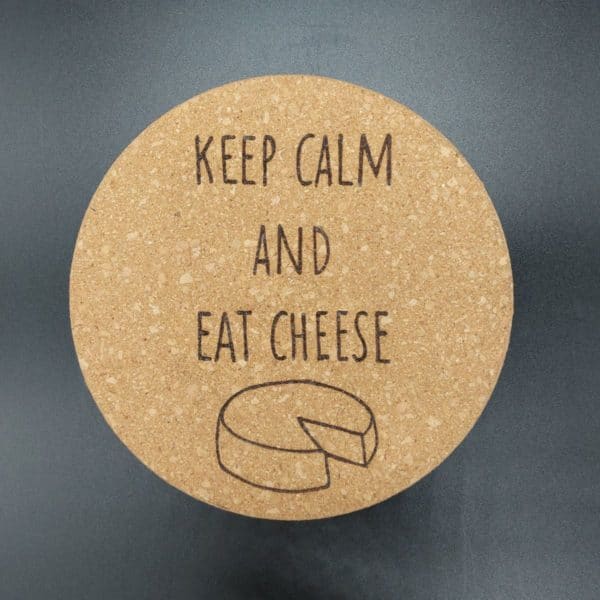 Leotto Designs Keep Calm and Eat Cheese Hot Plate