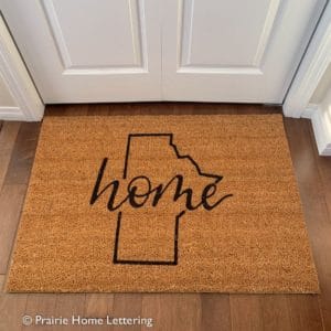 Prairie Home Lettering Home Doormat