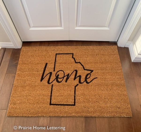 Prairie Home Lettering Home Doormat