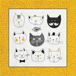 Funny Cat Faced Napkins
