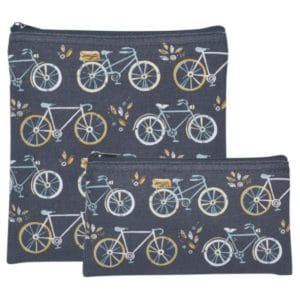 Snack Bags Set of 2 with Bicycles