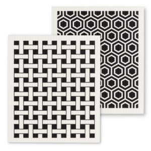 Swedish Dishcloth Black and White Graphic Design