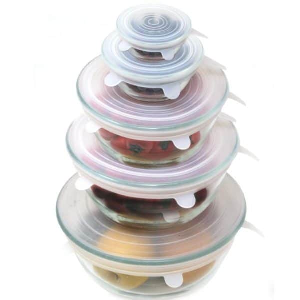 Stretch & Fit Clear Silicone Lids
