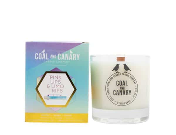 Coal and Canary Candles Pink Lips & Limo Trips