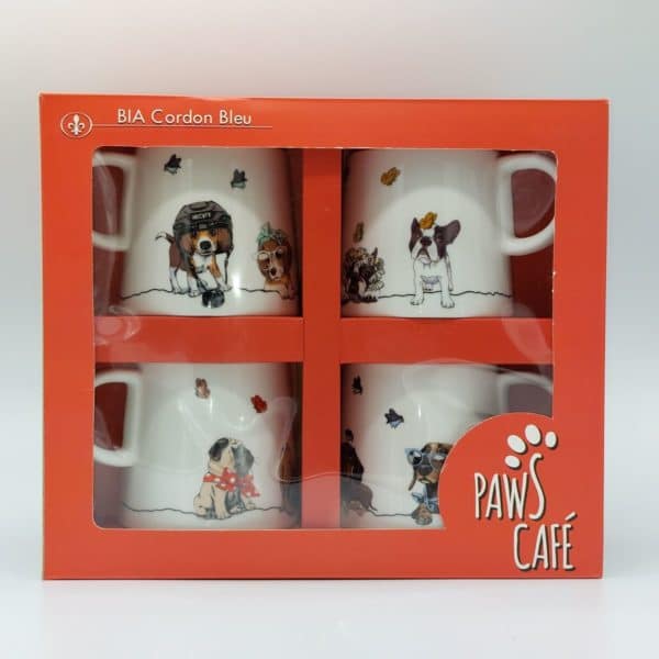 Paws Cafe Boxed Dog Mugs Set of 4