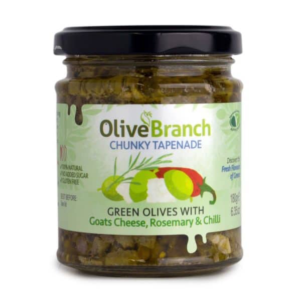 Olive Branch Chunky Tapenade Green Olives With Goats Cheese, Rosemary and Chilli
