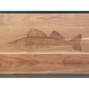 Silver Birch Designs Cutting Board With Fish