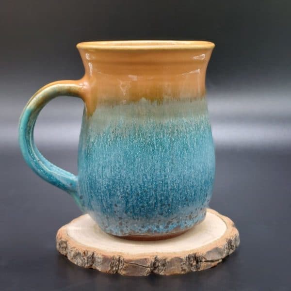 Deb's Claze Orange and Turquoise Bell-shaped Mug