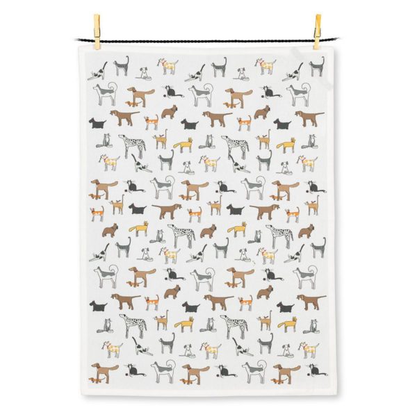 Dogs & Cats Tea Towel