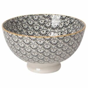 Footed Bowl Dotted Scallop