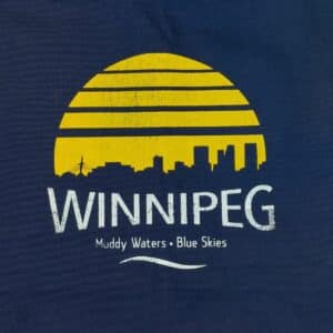 Boomerang 360 Winnipeg Muddy Waters Blue Skies Tote Bags