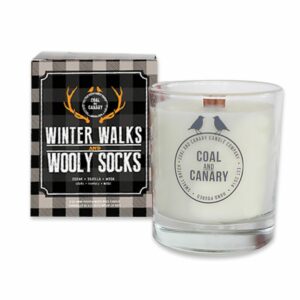 Coal and Canary Winter Walks and Wooly Socks Candle