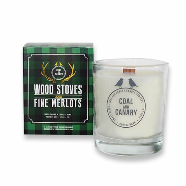 Coal and Canary Wood Stoves and Fine Merlots Candle