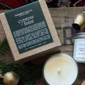 Farmer's Son Co.'s Cypress & Mint Candle